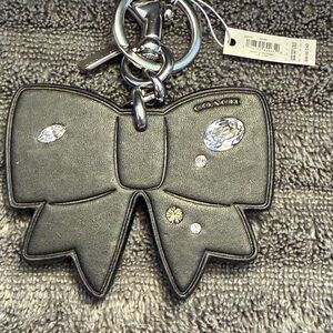 Coach Bow Bag Charm with Gems - NEW